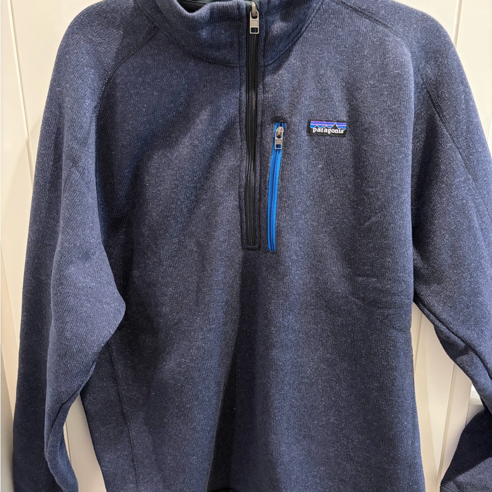 Patagonia Men's Navy Zip-Up Sweater